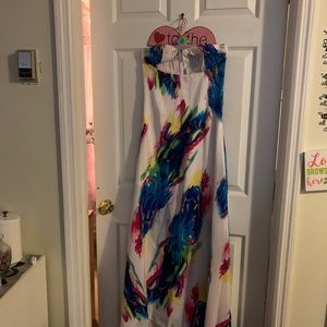 Nice long strapless dress